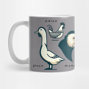 Friends - Marcel, The Chick, The Duck - Version 1 with text Mug